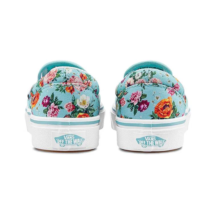 Vans Slip Canvas Lightweight Low top Kids' Skateboarding Shoes Blue Children Aged 3 7 Years Old (Unisex) Kids' Skateboarding Shoes