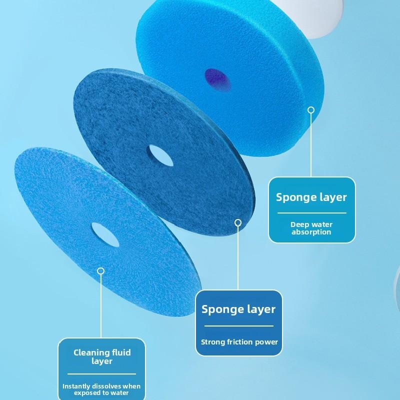 Одноразовые губки бытовые сменные головки для туалетной щетки с ароматом набор