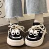 Cute Big Head Half Drag Canvas Shoes Women 2025 Spring and Summer New Original Design Thick Sole Two Wear Ugly Cute Little White Shoes Women