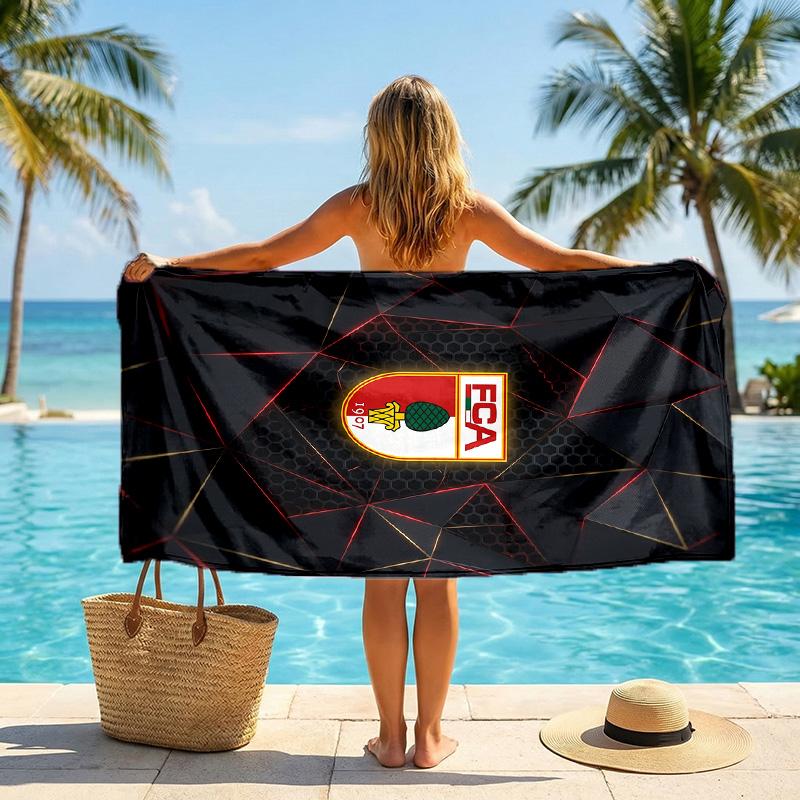 FC Augsburg FC print Quick Dry Beach Towel Microfiber Absorbent Portable Travel Swimming Towel