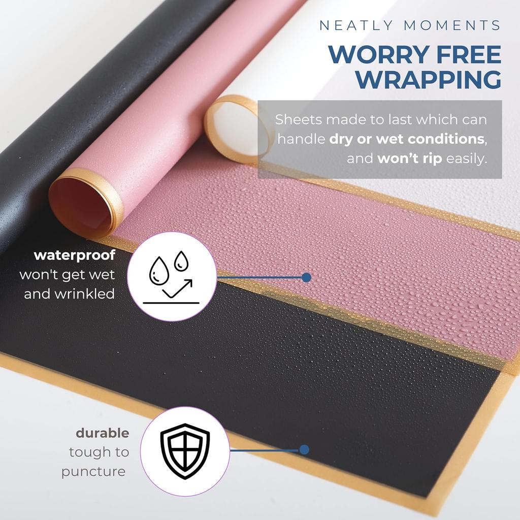 20 шт./упак. Цветочная упаковочная бумага с золотой каймой, роза в корейском стиле, полупрозрачная подарочная упаковка, цветочный букет, упаковочный материал