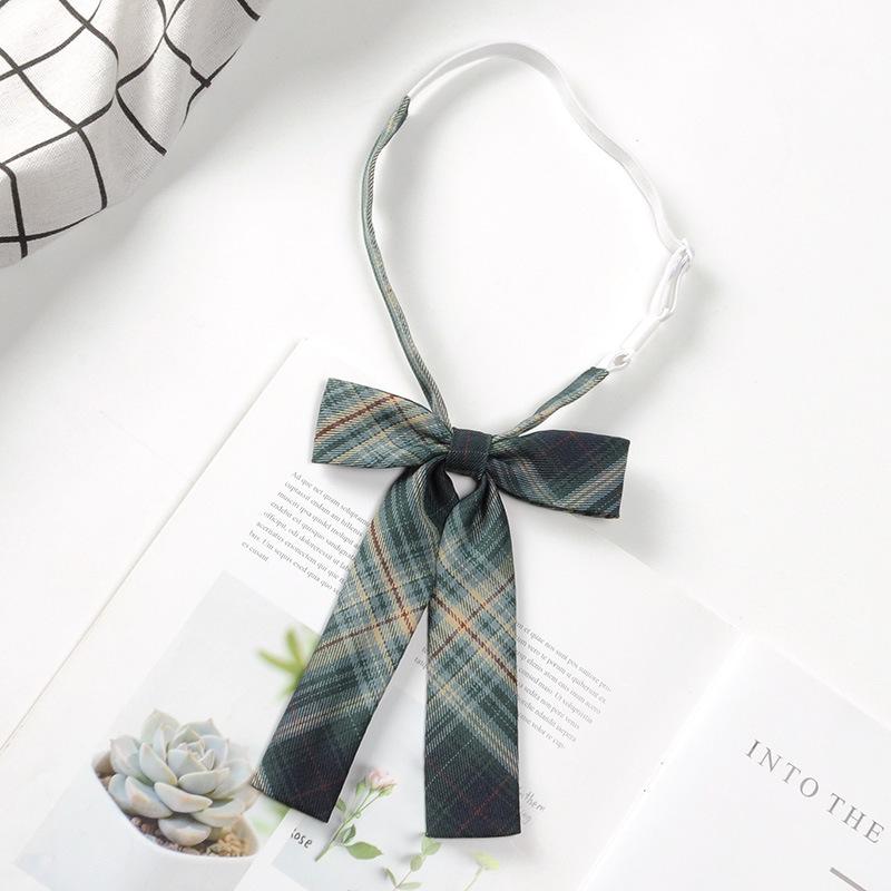 JK Bow Tie for Women, Japanese Uniform Shirt, College Style Student Plaid Tie, Men's Free Ribbon Accessories