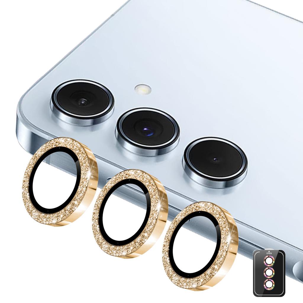 For Samsung Galaxy A35 5G/Galaxy A55 5G Camera Lens Protector ENKAY Hat-Prince Glitter Decor Tempered Glass Lens Film