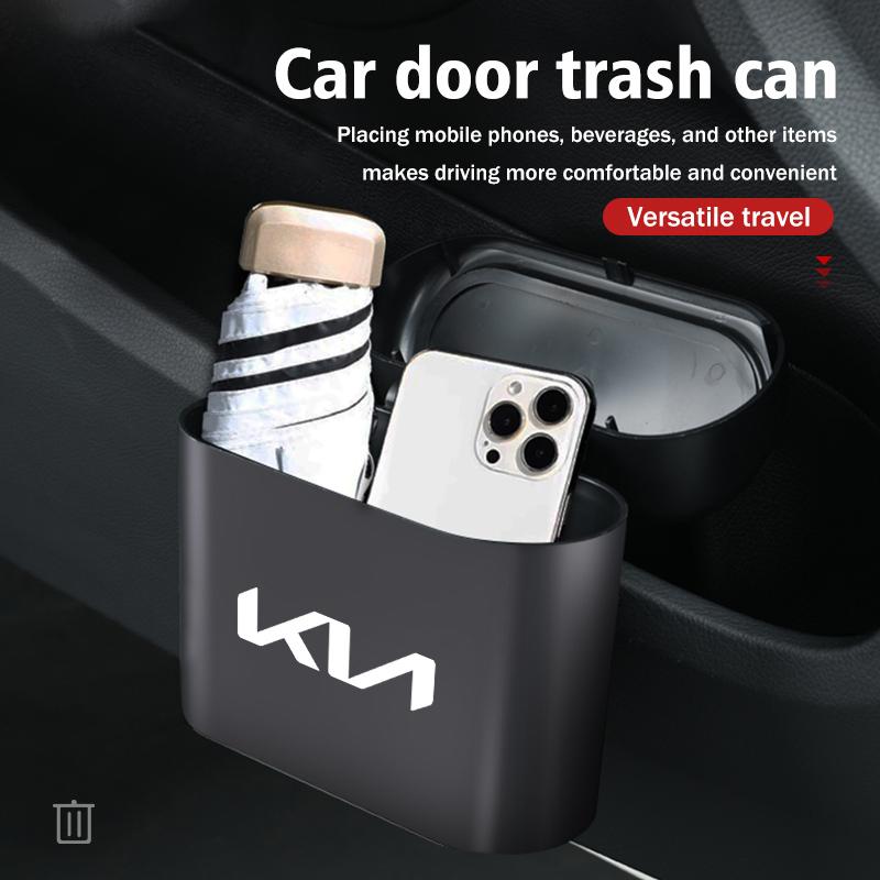 BYYIA1 Car Trash Can Ashtray Storage Organize Rubbish Bin Accessories For KIA Stinger Optima Cerato Soul Venga Forte Spectra Sedona