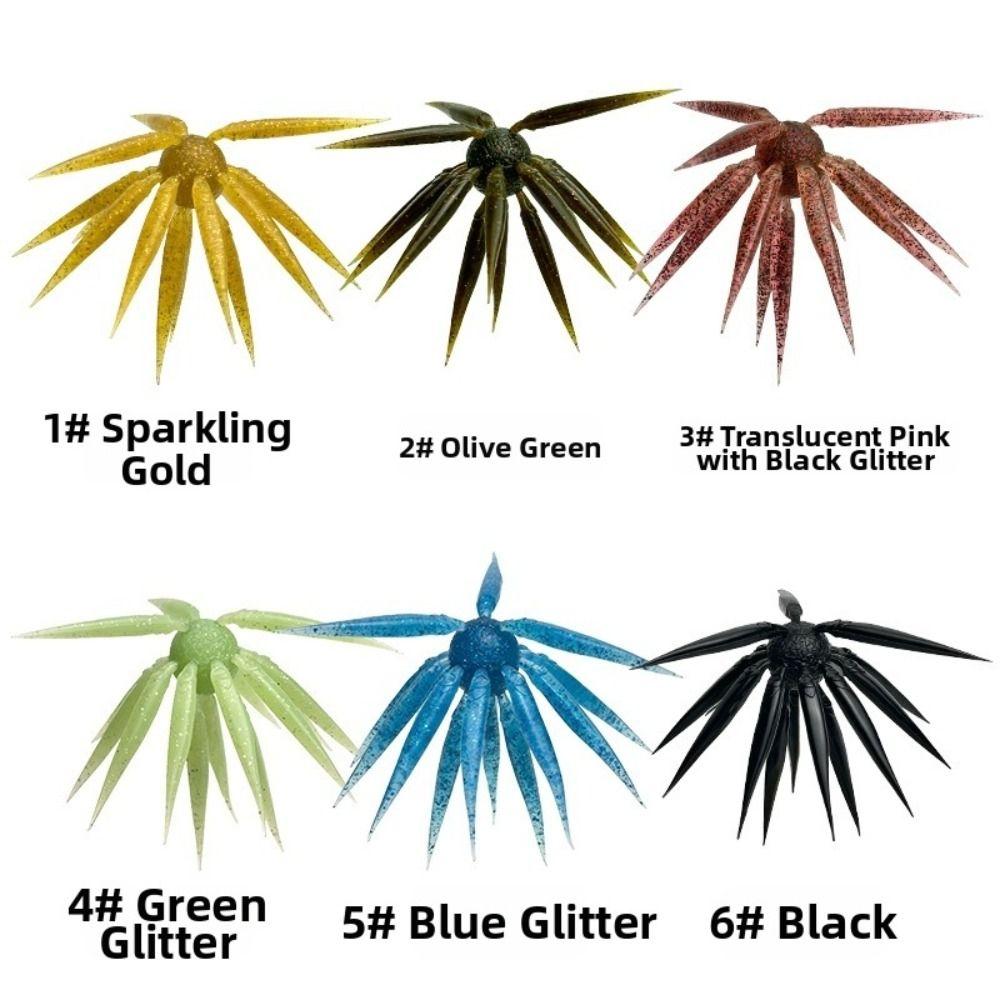 2pcs 8.8g/15cm Soft Lure Bait No Weight Bait-Cluster Lure Fresh Sea Urchin Bait Pike