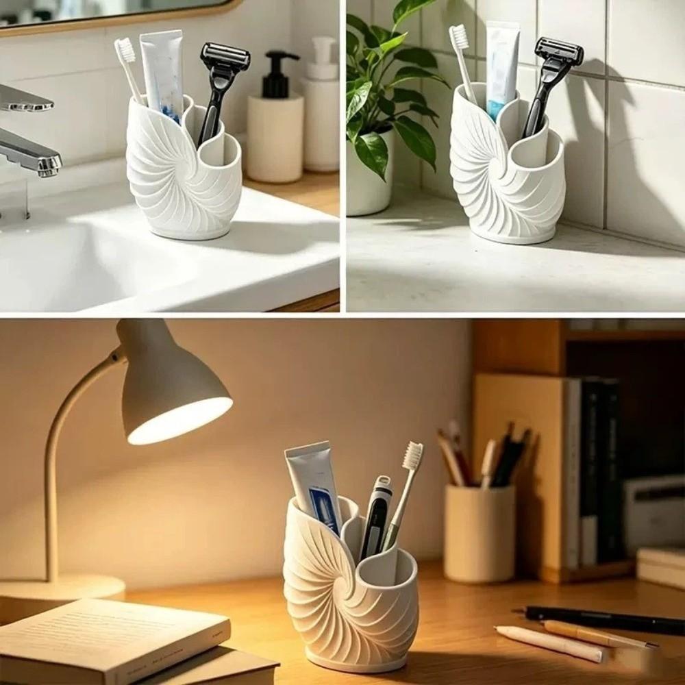 3 Slot Toothpaste Toothbrush Rack Ocean Style Toothpaste Storage Shelf Bathroom