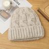 Autumn and Winter Hats for Women Big Head Circumference Solid Color Versatile Knitted Head Hat Ear Protection Warm Pullover Wool Hat