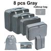 7/8 Pcs Set Travel Organizer Storage Bags Suitcase Storage Luggage Clothes Sorting Organizer Set Portable Clothes Shoe Pouch Set