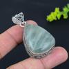 Natural Aquamarine Gemstone Handmade 925 Sterling Silver Pendant 2.05" a4F44