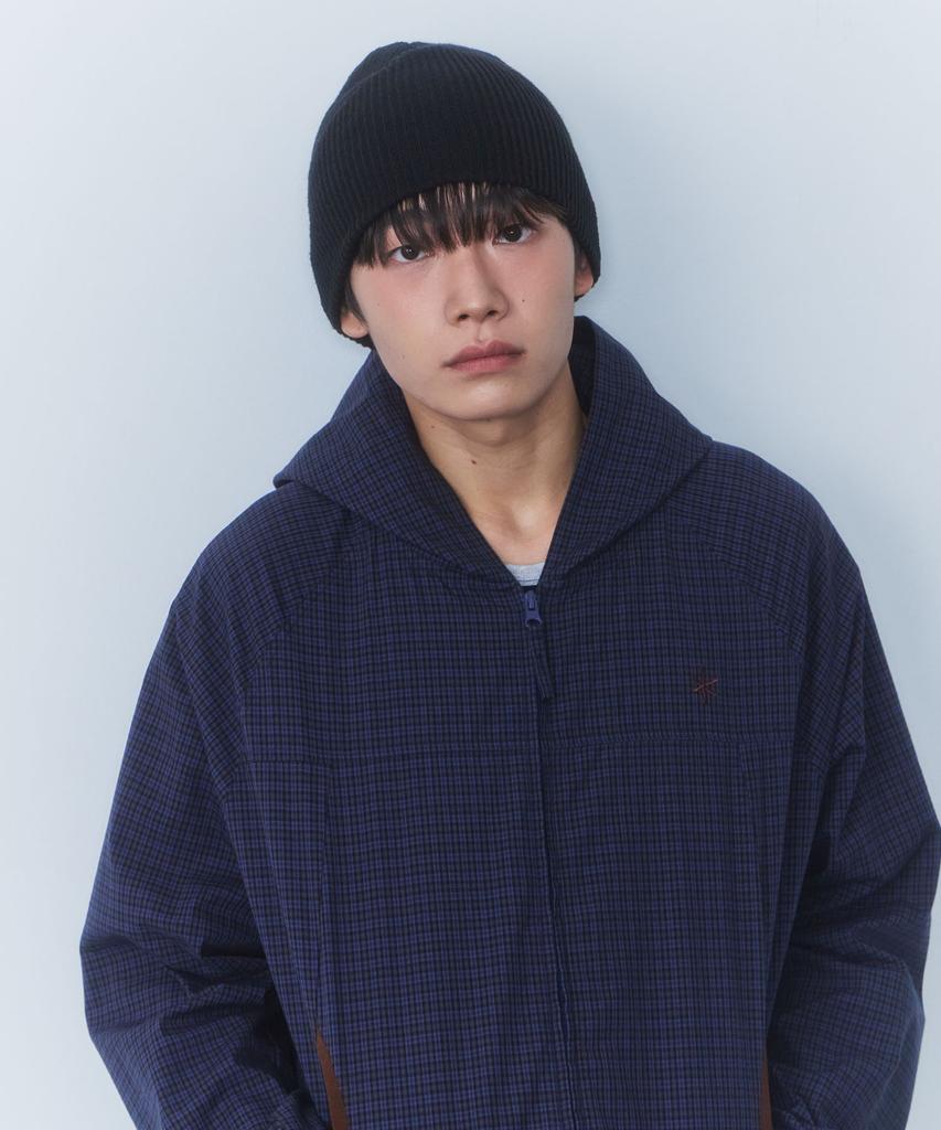 Толстовка с капюшоном в клетку Cgp - Темно-синий