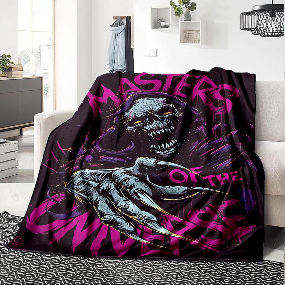 1pc Masters Universe Throw Blanket Soft Flannel, Cozy All Season Polyester Perfect for Home, Office