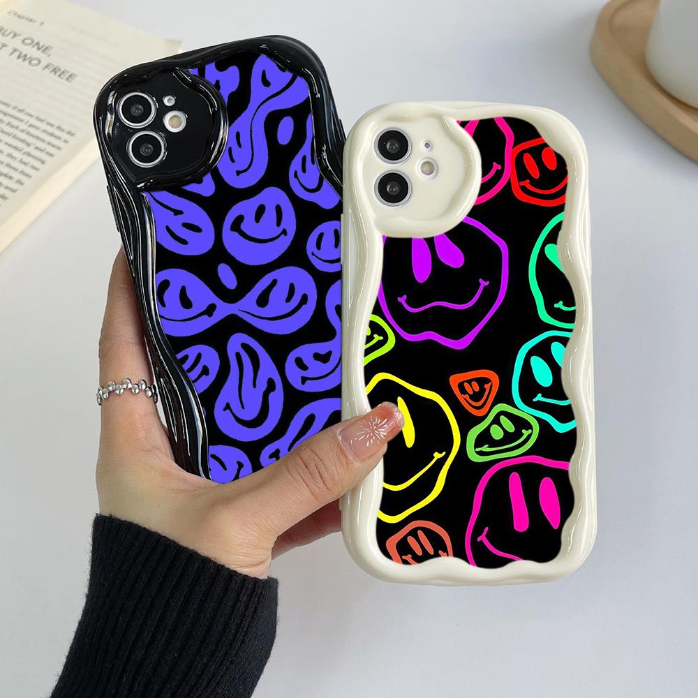 Ae88 милый смайлик художественные защитные чехлы для телефонов для Xiaomi Poco X5 F6 Redmi Note 13 12 11 Pro 13C 12C A3 Huawei Honor 90 Wave задняя крышка из ТПУ