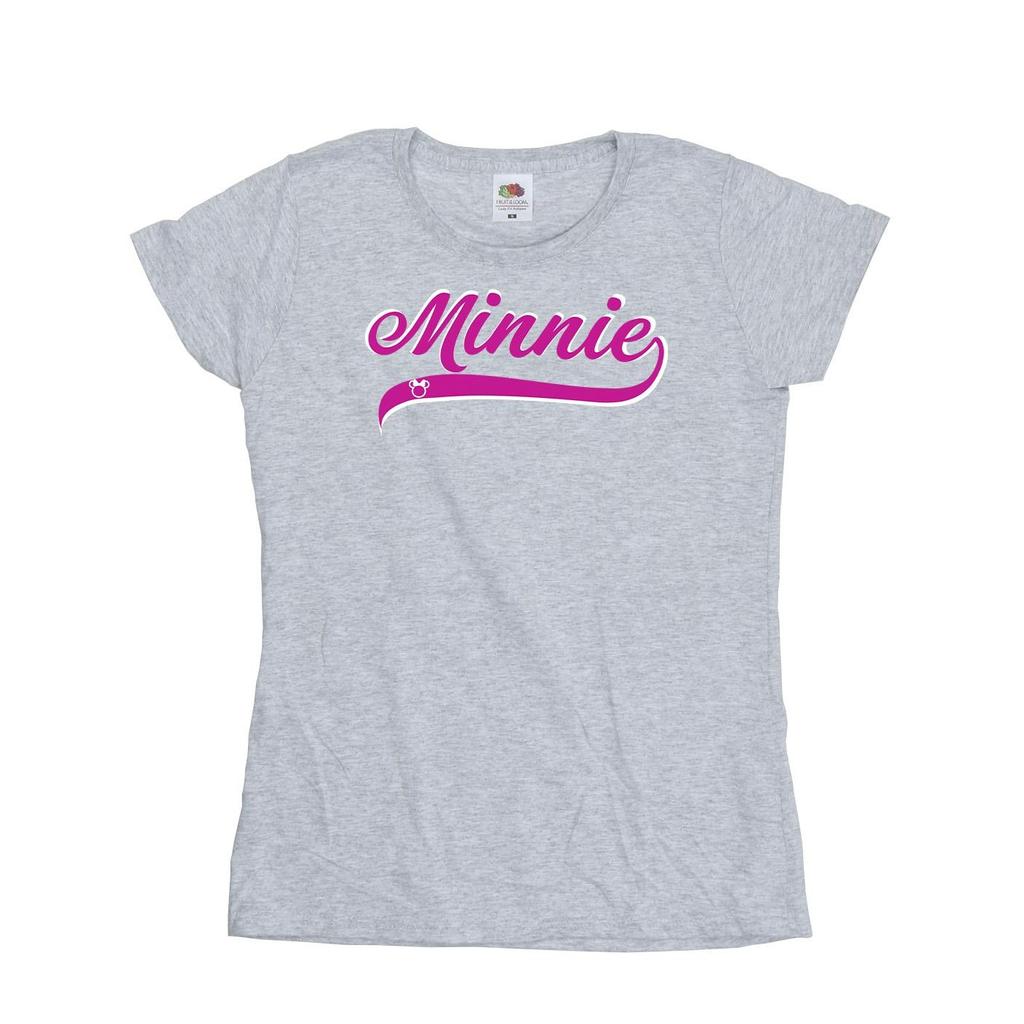 Disney Womens/Ladies Minnie Mouse Logo Cotton T-Shirt