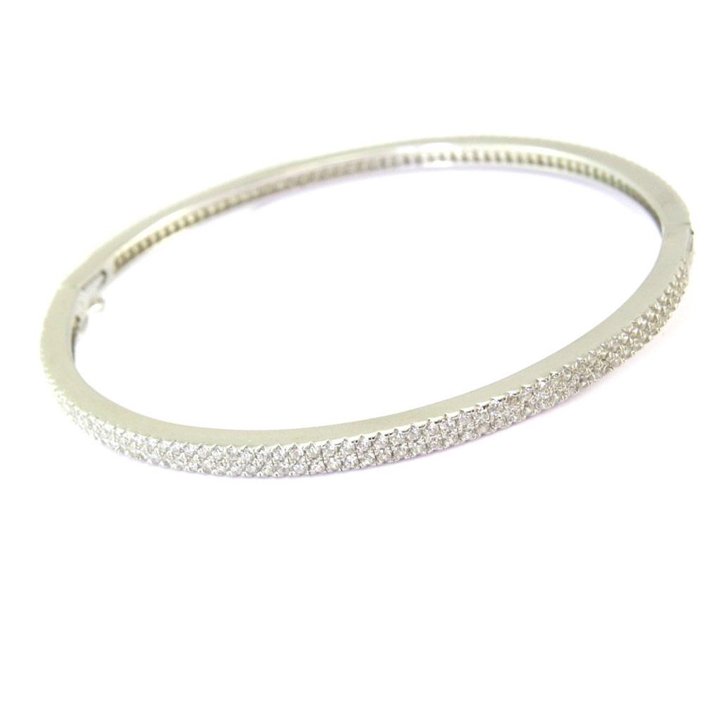 Les Trésors De Lily [P2396] - Серебряный браслет «Rivière de Diamants», белый (родиевое покрытие) - 60 мм 3 мм