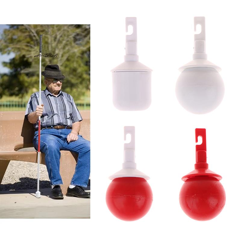 Наконечник для трости крюкового типа, наконечник для трости с роликовым шариком, аксессуар для ходьбы для слепых, сменный наконечник для улучшения навигации