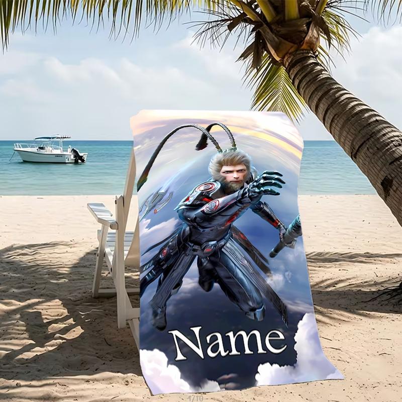 Customizable personalized beach towels Black Myth Wukong Game themed designs.Suitable for the beach, yoga, sports;ideal as beach accessories