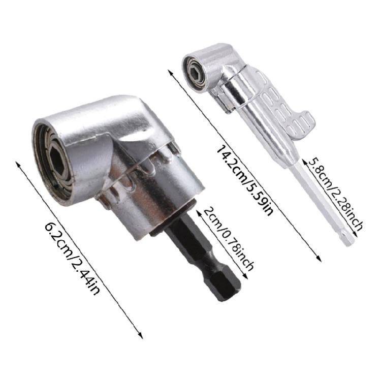 Драйвер с прямым углом 105 градусов для сверления и закручивания, мощная отвертка, насадка-адаптер для дрели с шестигранным хвостовиком 1/4 дюйма