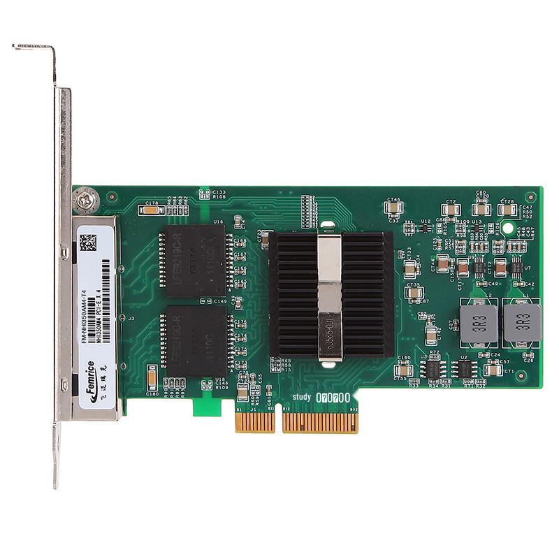 Femrice Intel I350AM4 Quad-Port Gigabit PCIe Network Card (CN version)
