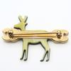 Used CHANEL Brooch metal 8.4g gold black reindeer