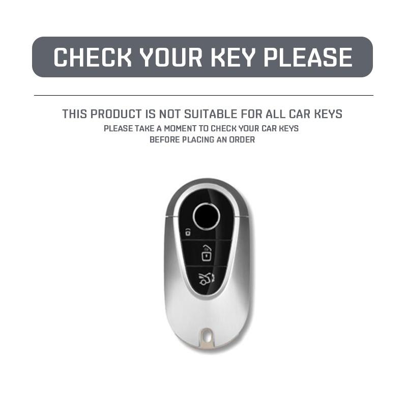 CQR1 Leather Car Smart Key Cover Case Shell For Mercedes Benz C E S Class W223 W206 C260 C300 S400 S450 S500 Protector Accessories