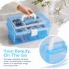 Portable Nail Art Storage Box With Handle Buckle Art Supply Organizer  For Makeup Nail Decoration
