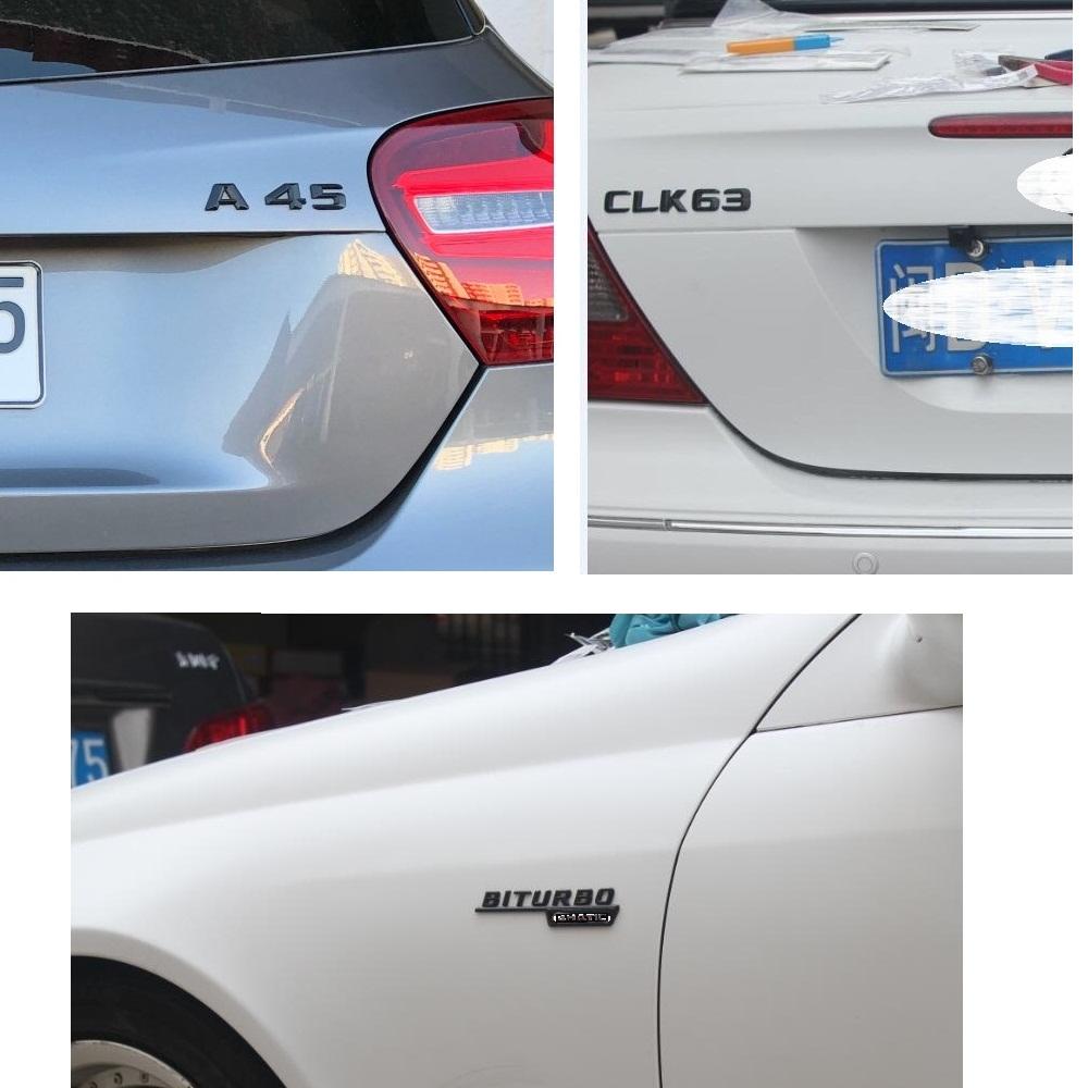 Gloss Black For Mercedes Benz W164 W166 ML55 ML63 AMG ML250 ML280 ML300 ML320 ML350 ML400 ML420 ML500 ML550 4MATIC CDI Emblems