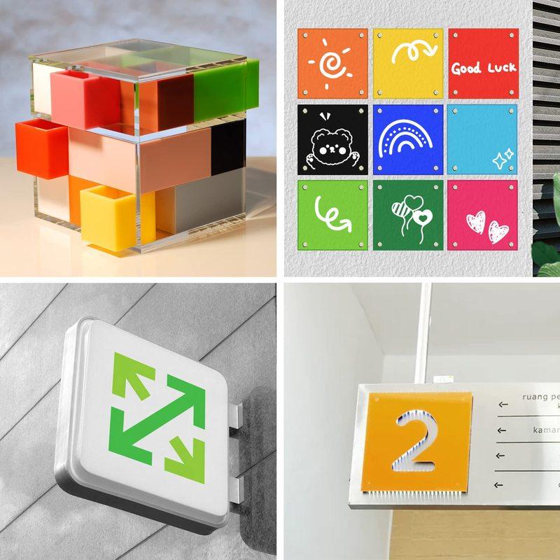 3mm Colorful Acrylic PMMA Board Red Black Yellow Blue Green Purple Plate Plexiglass Signs Tinted Sheets Billboard Laser Cutting