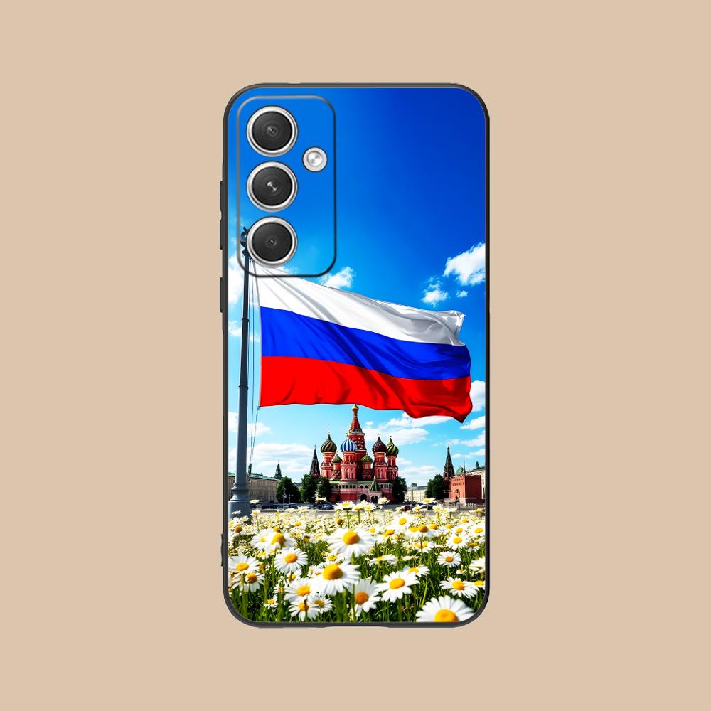 Russia Flag Mobile Cell Phone Case for Samsung Galaxy S26 S25 S24 S23 S22 S21 S20 Note20 Plus FE Ultra Colorful Cover Smartphone