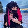 Warm Knitted Hat Fluffy Bunny Ears Hat New Beanie Long Ear Hat  Women