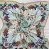 110 * 100Cm Simulated Silk Scarf, Headscarf, Retro Literary And Artistic Printing Scarf, Versatile Large Square Scarf