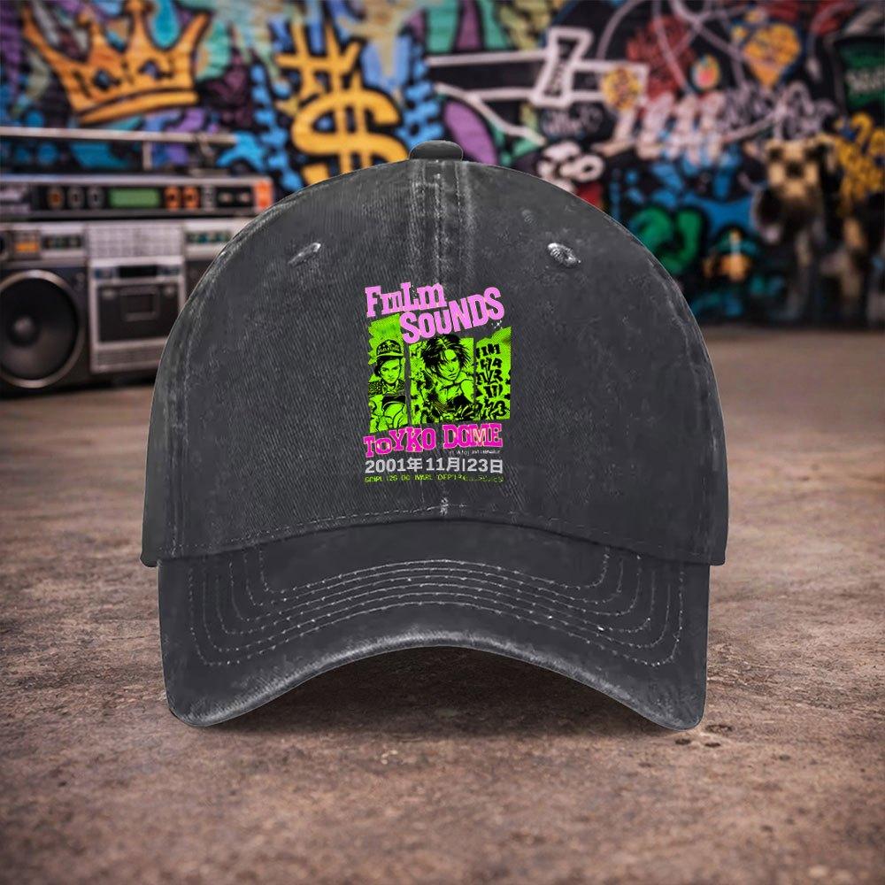 pc Unisex Anime Printed Trendy Vintage Washed Baseball Cap UnisexS Fashion Hat Versatile Duckbill Cap Fun Print Unique Bi
