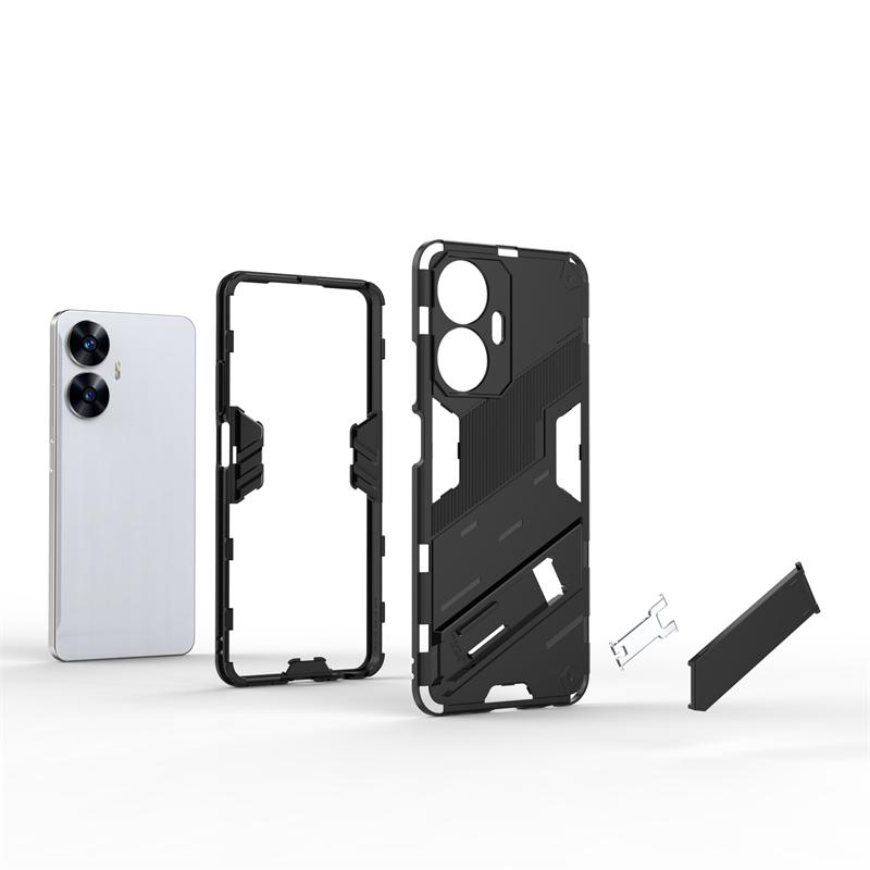 Чехол для Realme C55 Защитный Чехол-держатель для телефона Для Realme C55 Чехол Невидимая подставка TPU Броня Чехол для Realme C55