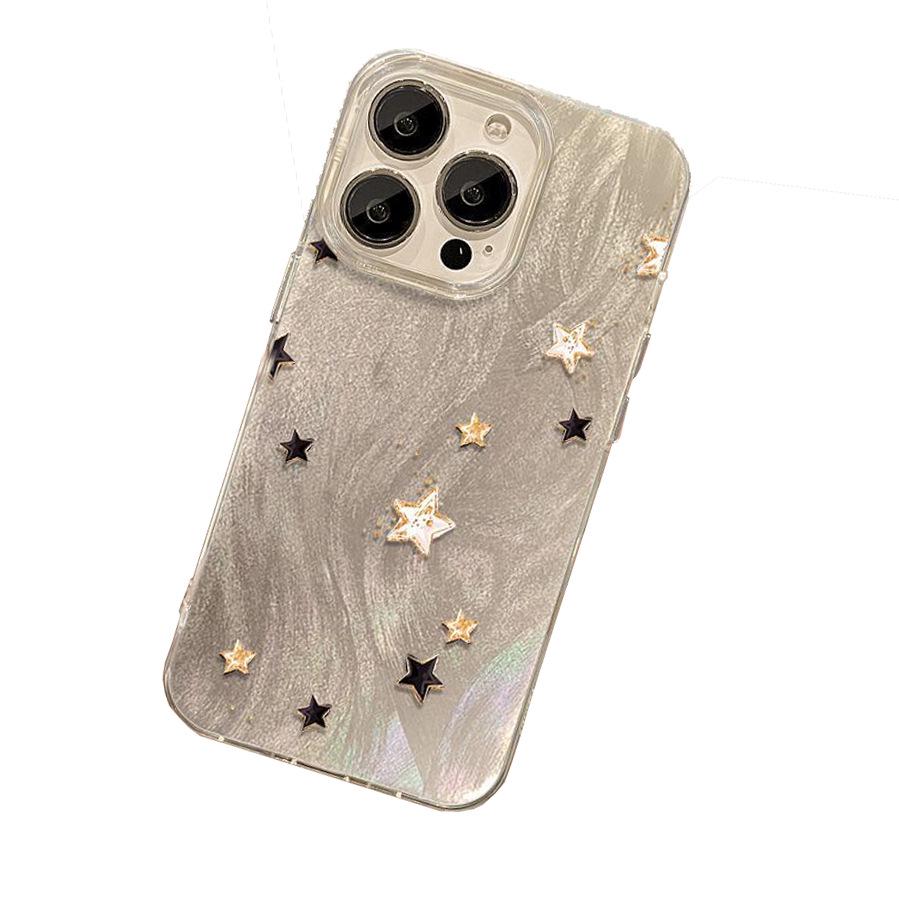 Совместим с Apple 17/15/14 Promax и iPhone 16/12, Минималистичный Звездный Защитный Чехол для Телефона.