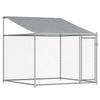 Vidaxl Klatka Dla Psa, Z Dachem I Drzwiami, Szara, 10X2X2 M, Stal