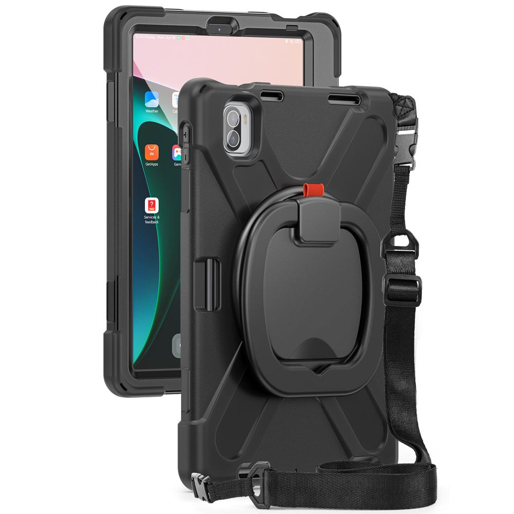 Portable Tablet Cases for 11.0'' Xiaomi Pad 5/Pad 5 Pro 5G Case Mi Pad5 Cover Shockproof Fundas Silicone+PC Rotate Stand Shell