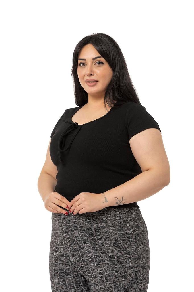 Women's Style Big Size Body Plus Size Half Sleeves Camisole Green Bodysuit With Lace Detail On The Chest