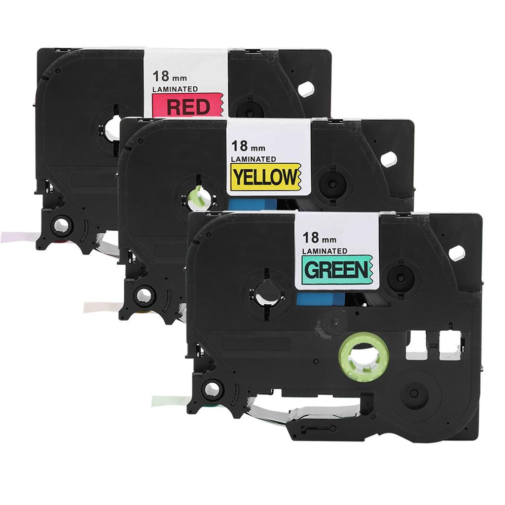 18mm X 8m Label Maker PET Laminated Label Tape Fit for Label Printer PT E100B