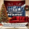 Custom Name Personalized NFL Print Tapestry, Wall Art Decor, Bedroom, Dorm, Apartment, LivingRoom, Party Backdrop, Gift for Birthday
