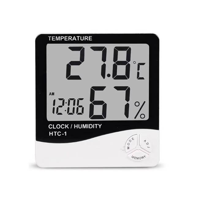 HTC-1 High-Precision Indoor Electronic Temperature and Humidity Meter, Home Thermometer and Hygrometer, Timer Alarm Clock