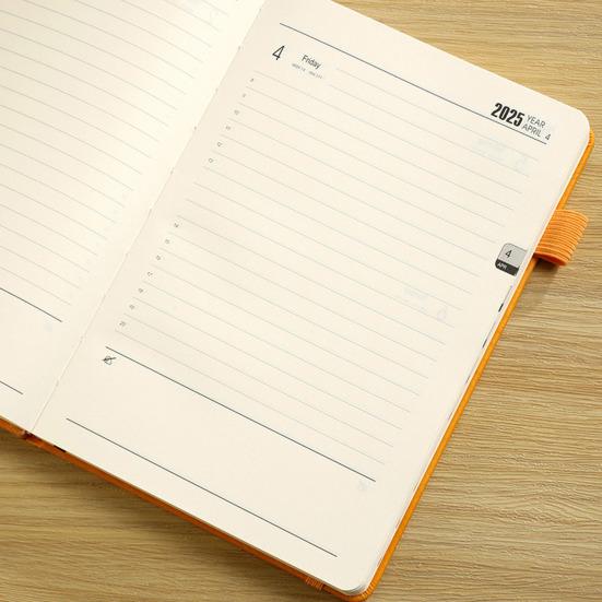 Планировщик блокнотов на 2025 год, ежедневный, еженедельный, ежемесячный календарь, плотная бумага, дизайн с защитой от растекания, искусственный