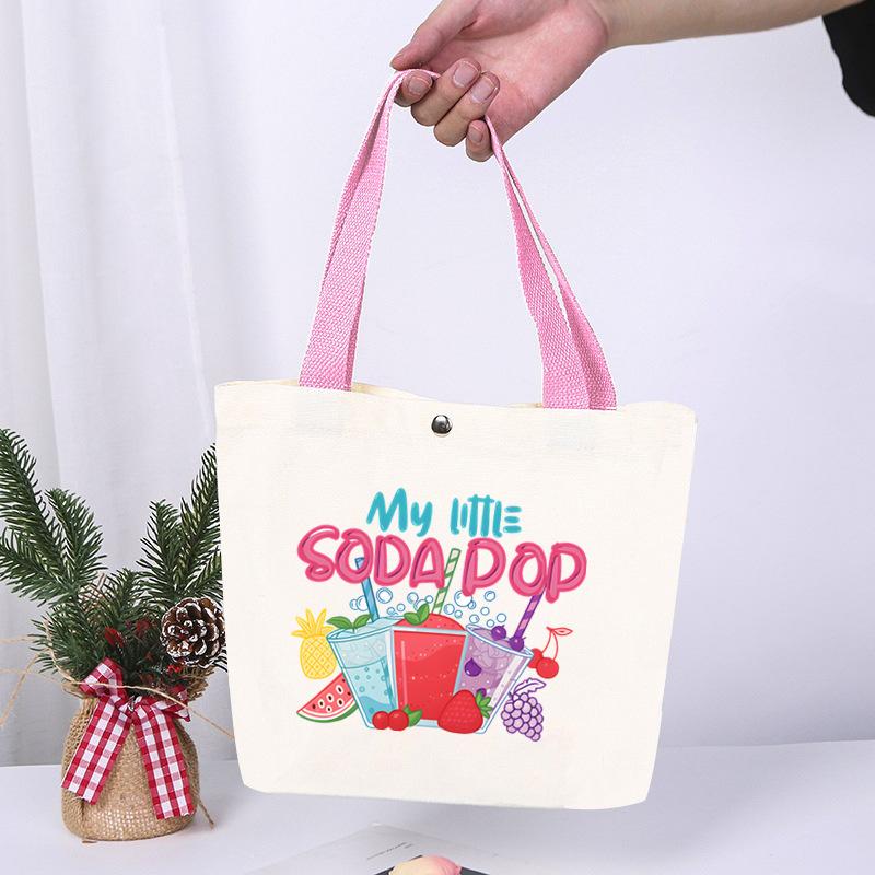 K-Pop Anime Cartoon Printed Student Large Capacity Portable Shoulder Bag Casual Canvas Bag
