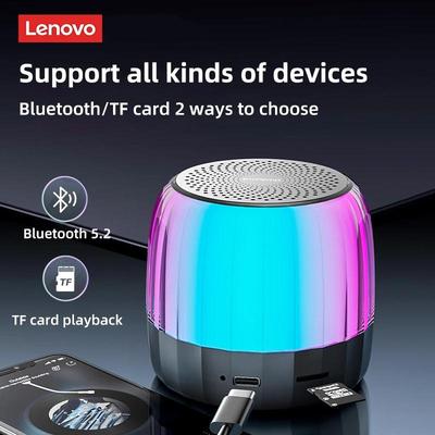 Новый портативный Hi-Fi Bluetooth беспроводной динамик Lenovo K3 Plus, водонепроницаемый, USB, для улицы, громкая колонка, музыкальный объемный бас, с микрофоном, поддержка карт TF