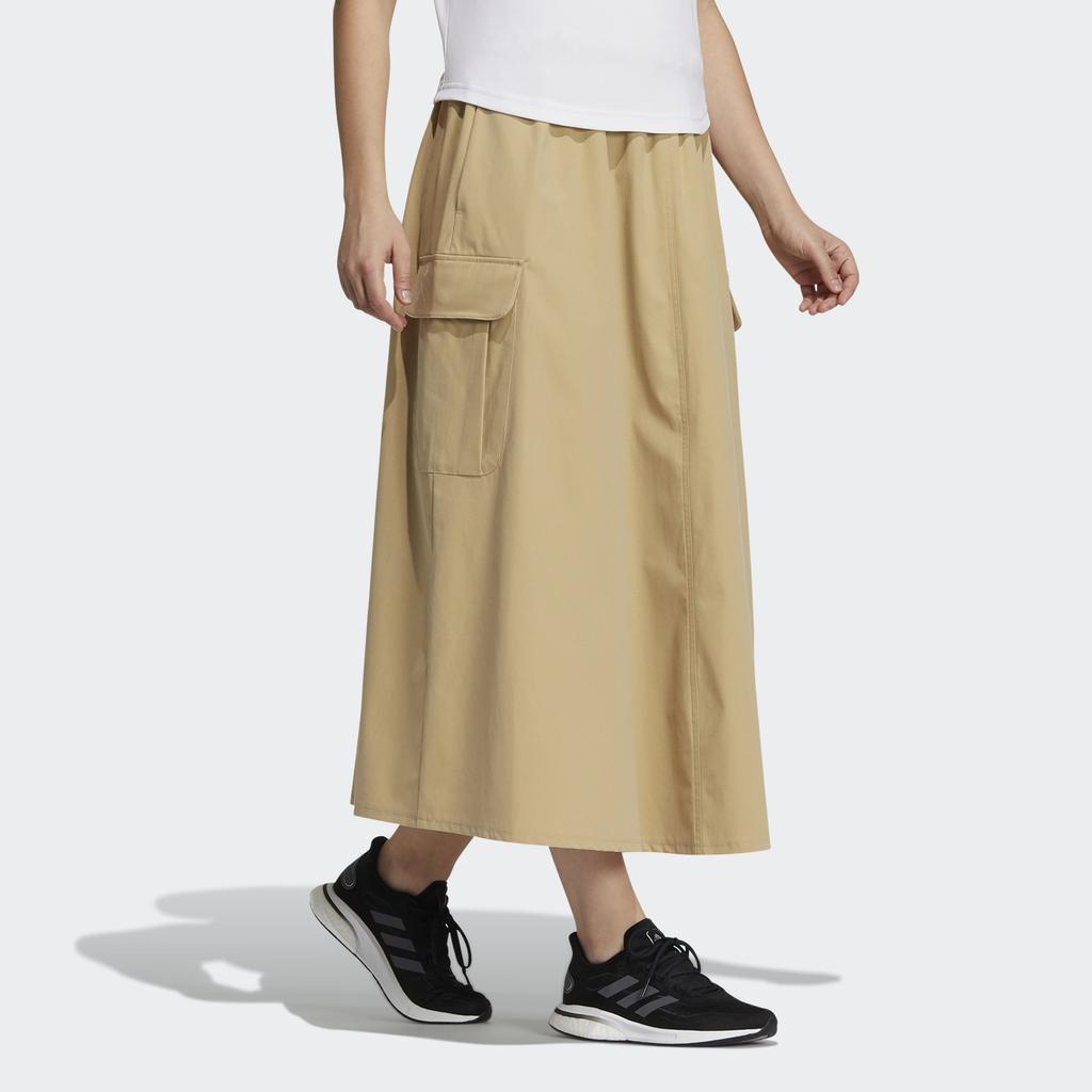 Adidas Юбка Preserve, однотонная спортивная повседневная длинная женская нижняя часть цвета хаки H29521
