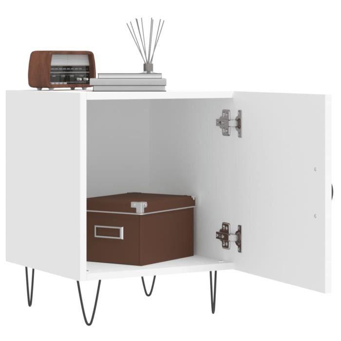 VidaXL Bedside Table White 40x40x50 Cm Engineered Wood 827548