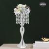 Crystal Flower Stand Wedding Centerpieces for Tables, Flower Holders Centerpiece Metal Flower Vase