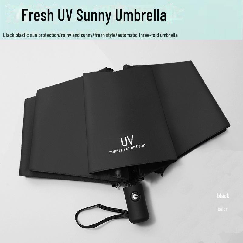 Женский складной зонт с защитой от ультрафиолета - защита от солнца и дождя с возможностью нанесения индивидуального логотипа
