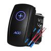 12V 24V Boat Trim Tabs Switch (ON)-OFF-(ON) Momentary Rocker Switch Waterproof Blue Light ON-OFF Toggle Switch With Harness Switches4