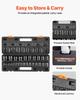 Impact Socket Set 1/2 Inches 26 Piece Impact Sockets, Shallow Socket, 6-Point Sockets, Rugged Construction, CR-V, 1/2 Inches Drive Socket Set Impact