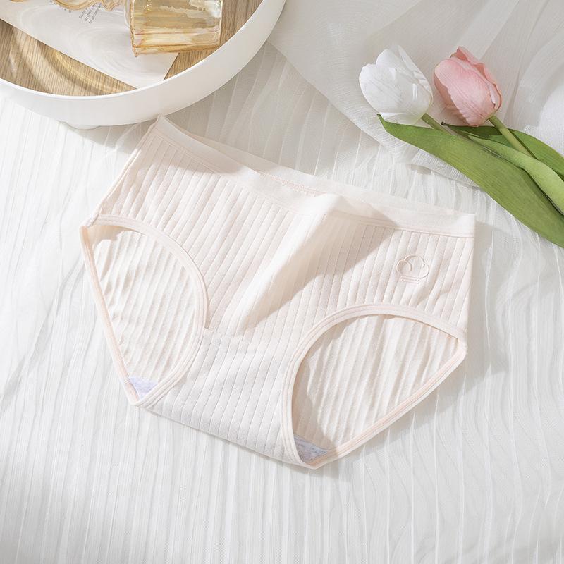 Женские трусы, бесшовное тонкое дышащее нижнее белье со средней талией