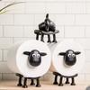 Sheep Toilet Roll Holder Funny Toilet Paper Holder Free Standing Bathroom Set 3D Printed Black Sheep Loo Roll Holder Decors